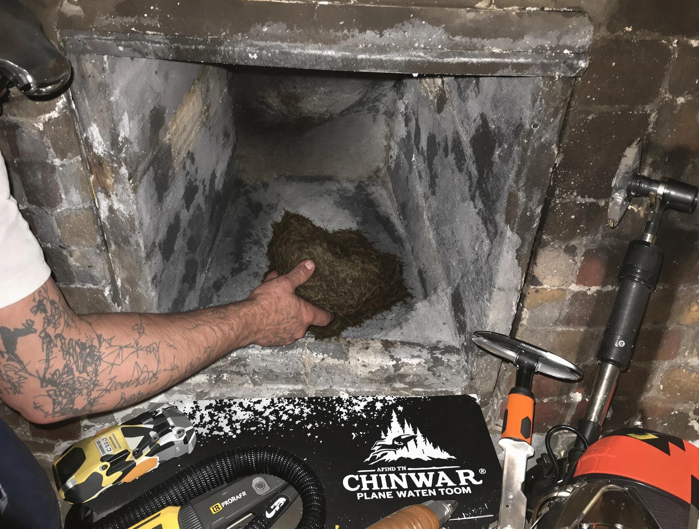 Gardendale Chimney Sweep safely removing debris and screening chimney in Gardendale, AL