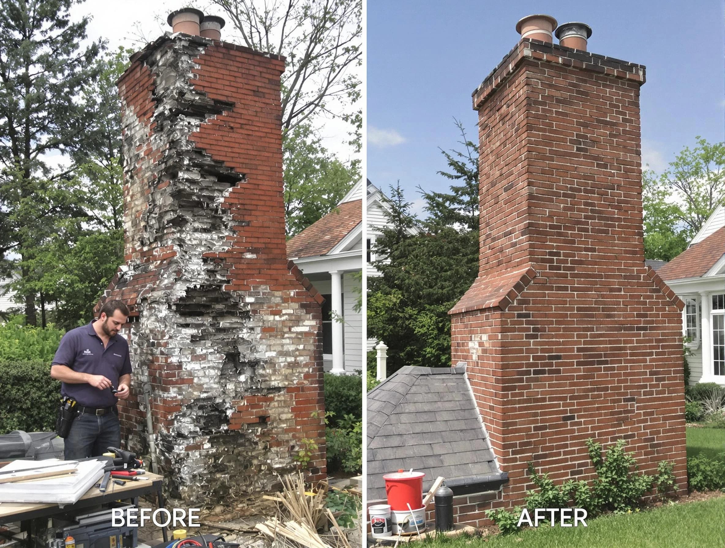 Gardendale Chimney Sweep performing a full chimney restoration in Gardendale, AL