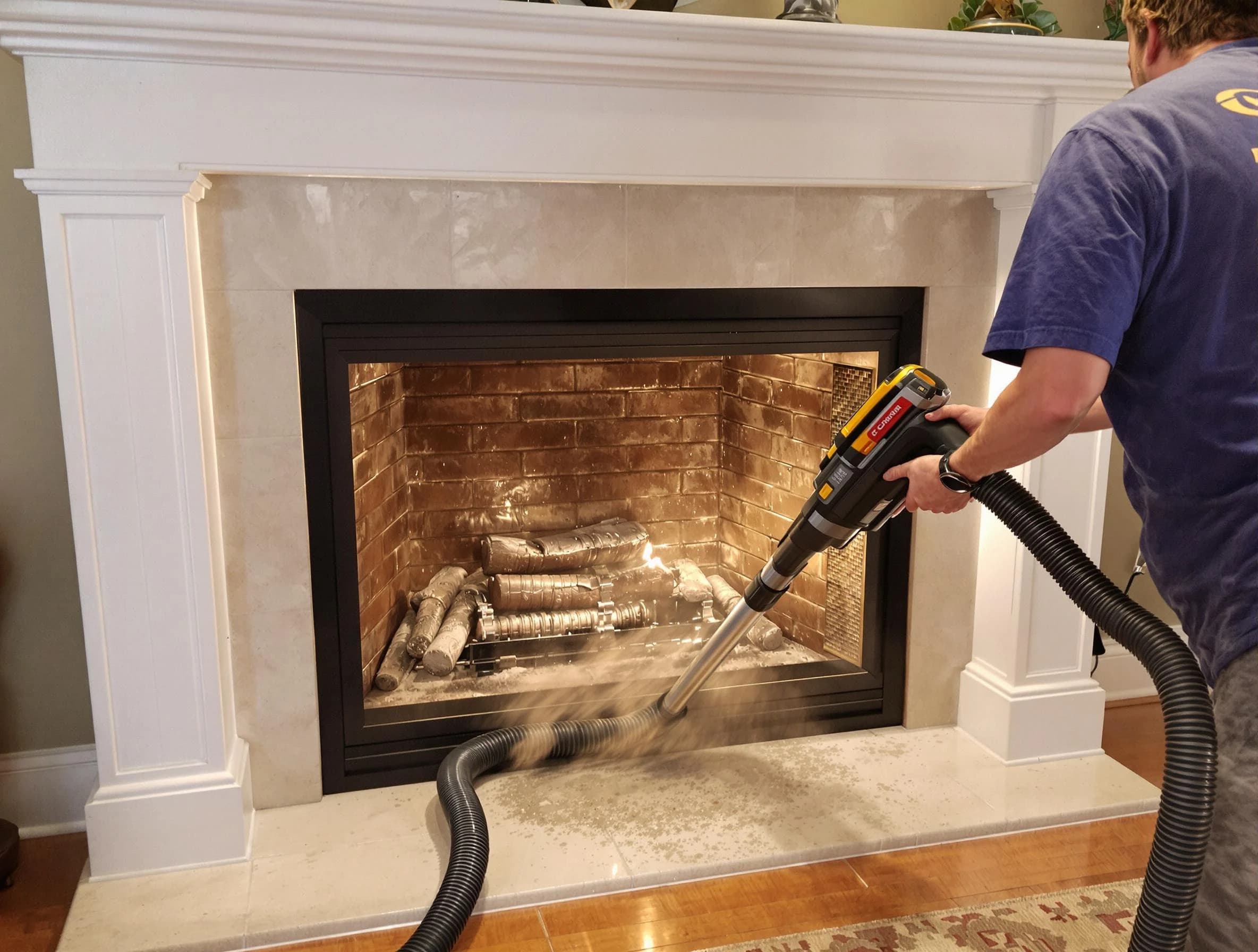 Fireplace cleaning performed by Gardendale Chimney Sweep in Gardendale, AL