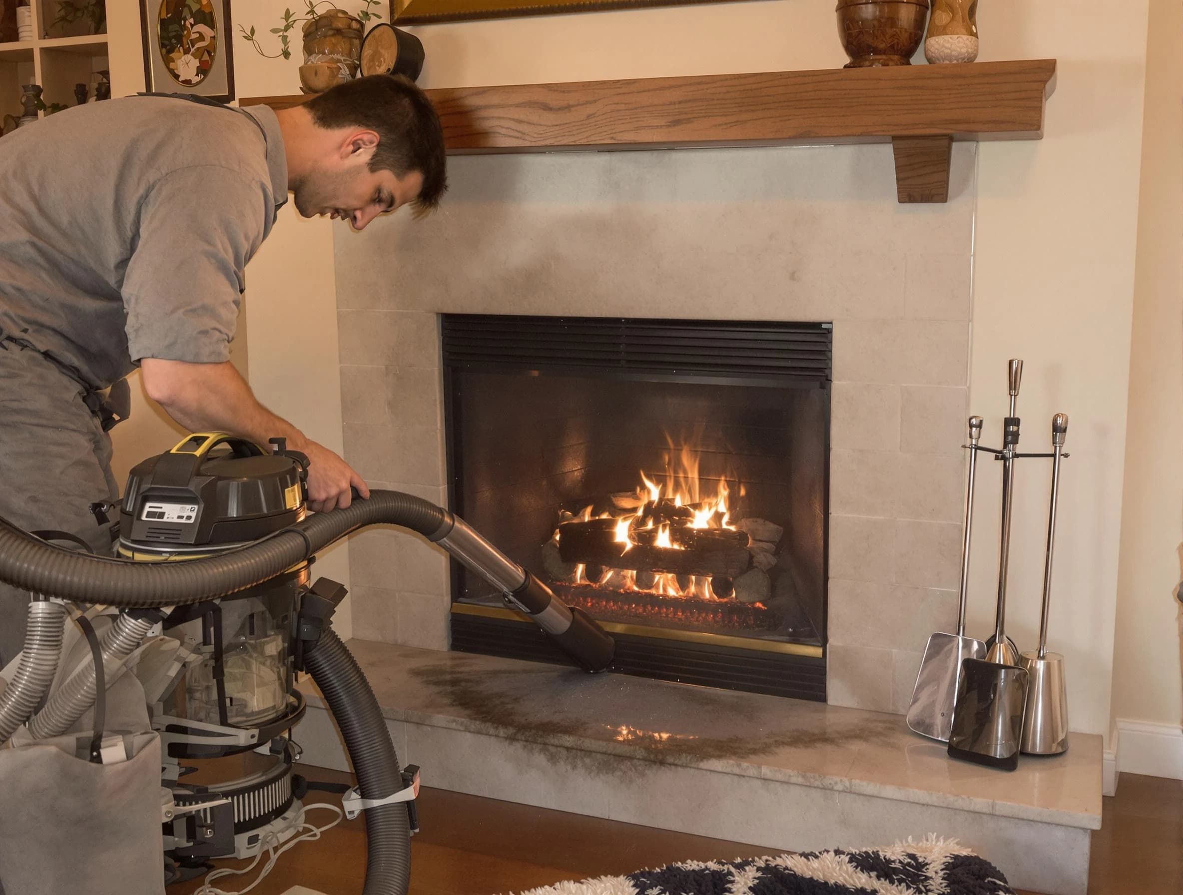 Routine fireplace upkeep by Gardendale Chimney Sweep in Gardendale, AL