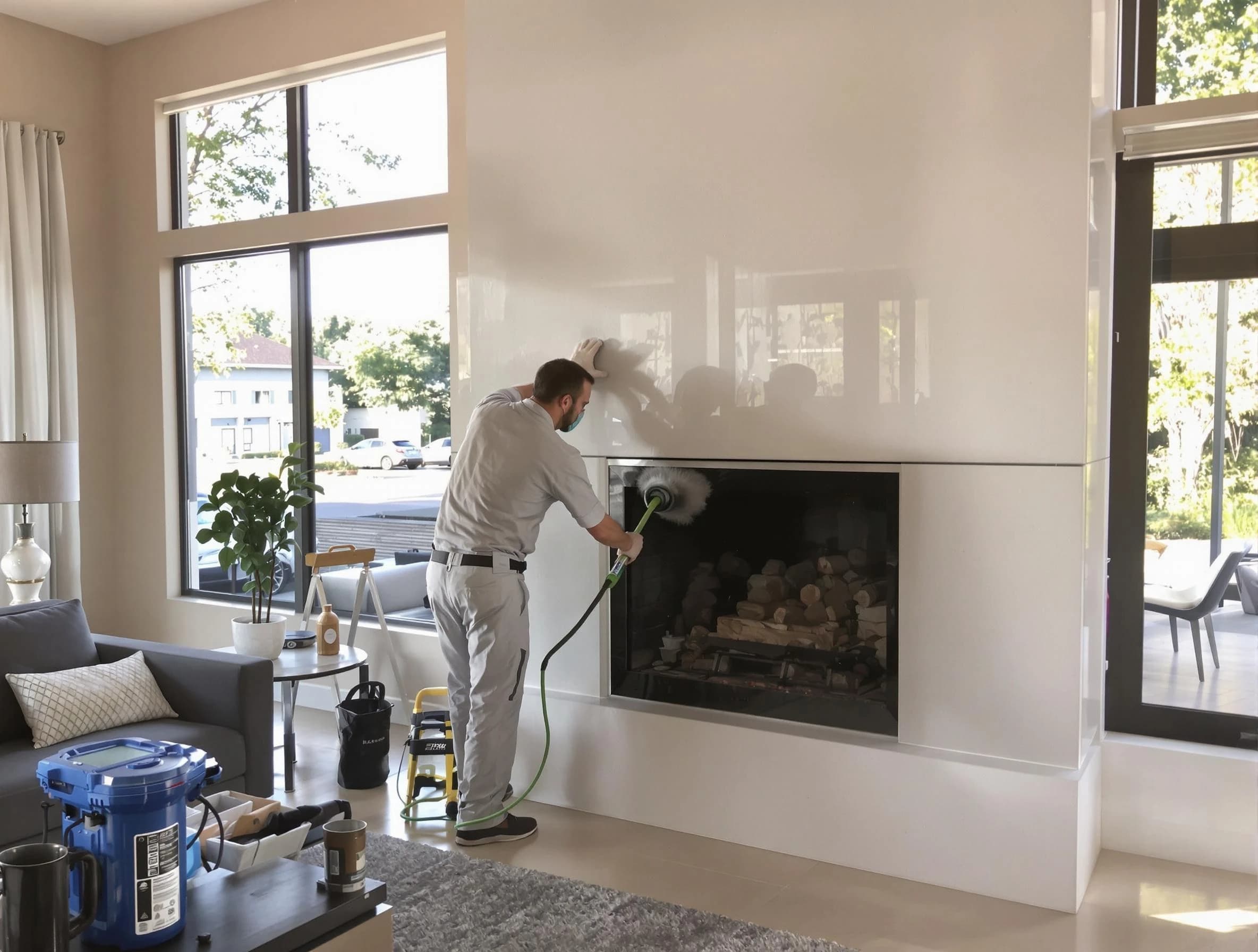 Gardendale Chimney Sweep performing thorough soot removal in Gardendale, AL