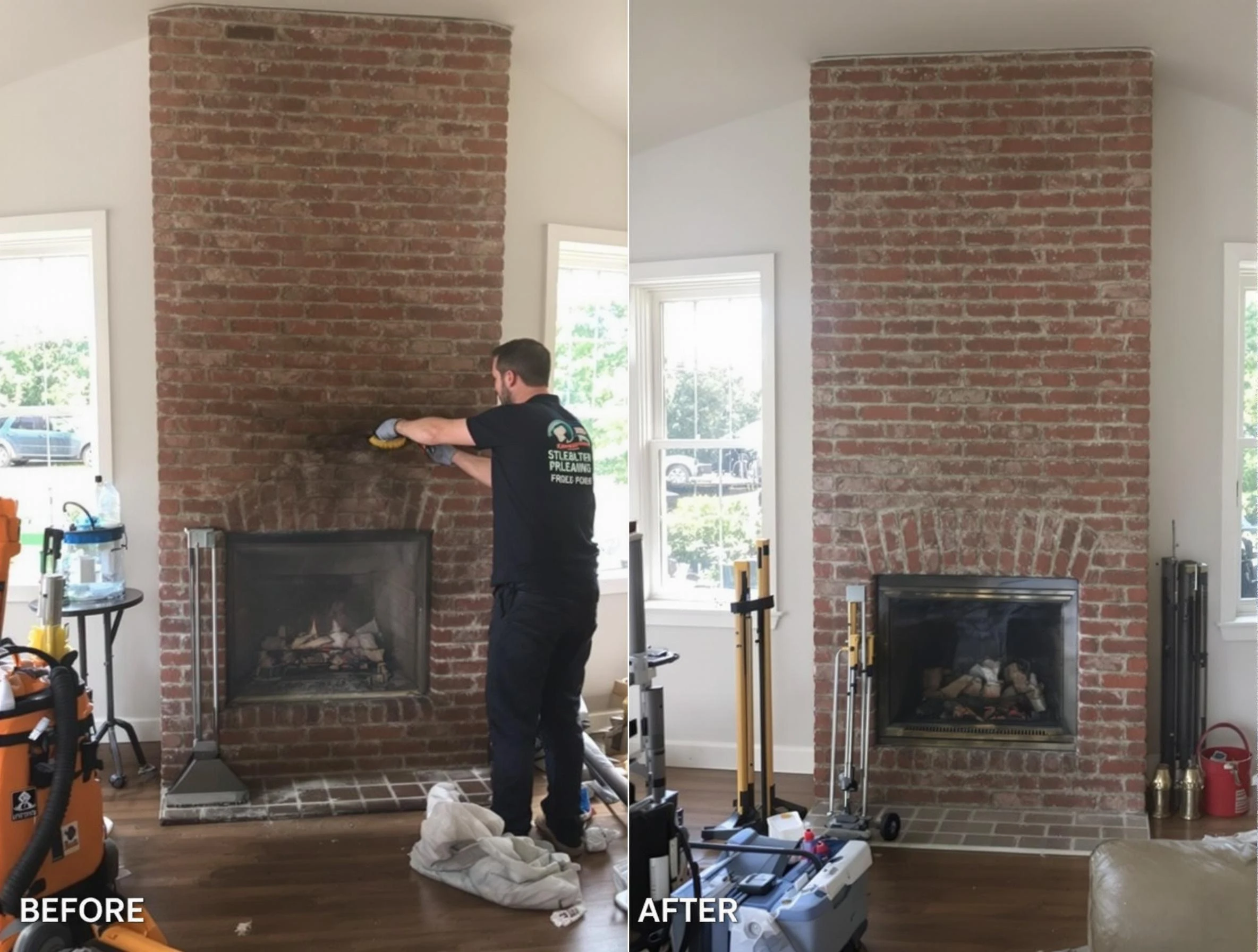 Finished chimney sweeping service by Gardendale Chimney Sweep in Gardendale, AL